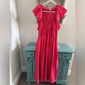Calvin Klein Fuchsia Pink Maxi Dress